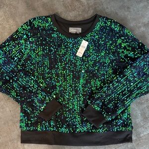 Anthropologie sequin sweatshirt